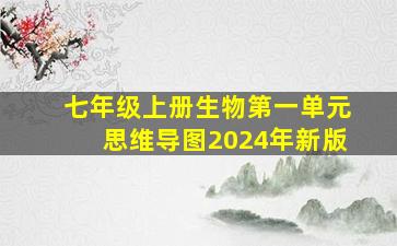 七年级上册生物第一单元思维导图2024年新版