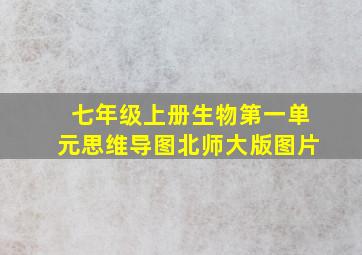 七年级上册生物第一单元思维导图北师大版图片