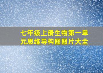 七年级上册生物第一单元思维导构图图片大全