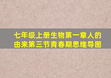 七年级上册生物第一章人的由来第三节青春期思维导图