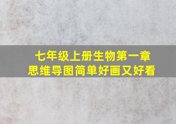 七年级上册生物第一章思维导图简单好画又好看