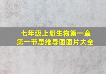 七年级上册生物第一章第一节思维导图图片大全