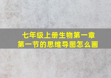 七年级上册生物第一章第一节的思维导图怎么画