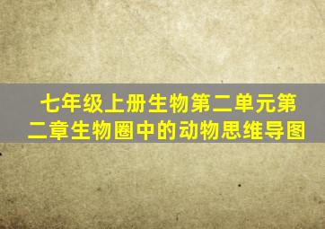 七年级上册生物第二单元第二章生物圈中的动物思维导图