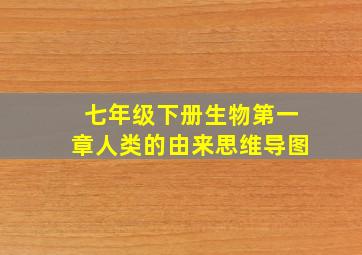 七年级下册生物第一章人类的由来思维导图