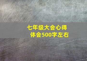 七年级大会心得体会500字左右