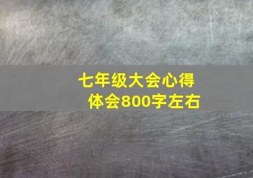 七年级大会心得体会800字左右