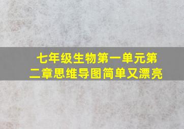 七年级生物第一单元第二章思维导图简单又漂亮