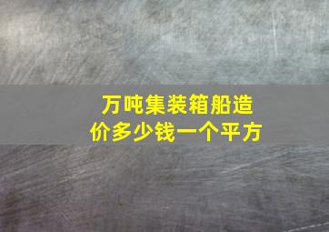 万吨集装箱船造价多少钱一个平方