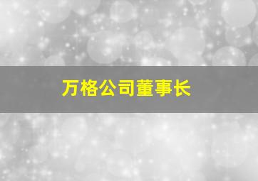 万格公司董事长