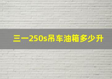 三一250s吊车油箱多少升