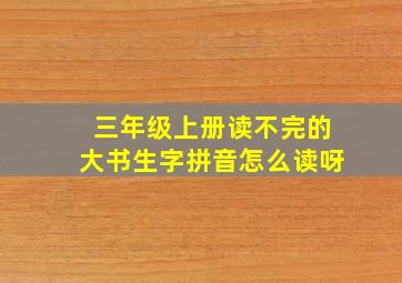 三年级上册读不完的大书生字拼音怎么读呀