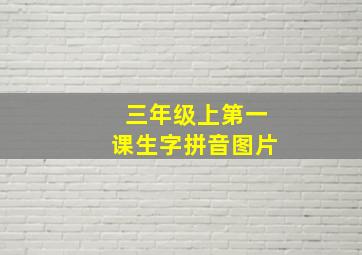 三年级上第一课生字拼音图片