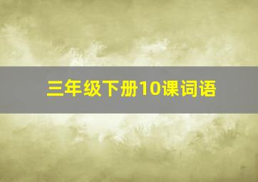 三年级下册10课词语