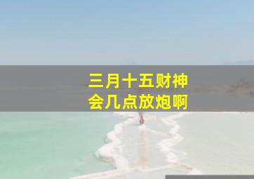 三月十五财神会几点放炮啊