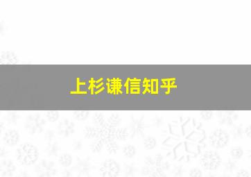 上杉谦信知乎