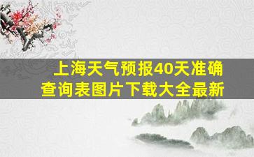 上海天气预报40天准确查询表图片下载大全最新