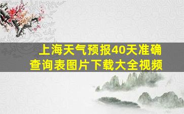 上海天气预报40天准确查询表图片下载大全视频