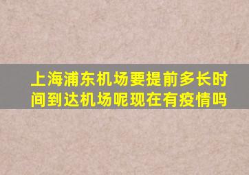 上海浦东机场要提前多长时间到达机场呢现在有疫情吗