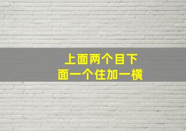 上面两个目下面一个住加一横