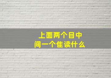 上面两个目中间一个隹读什么