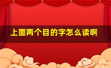 上面两个目的字怎么读啊