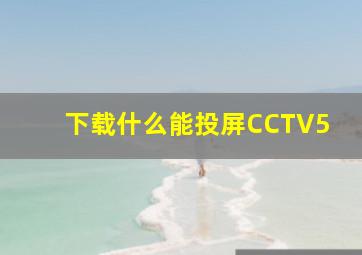 下载什么能投屏CCTV5