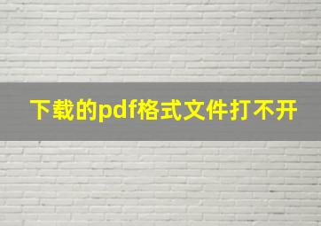 下载的pdf格式文件打不开