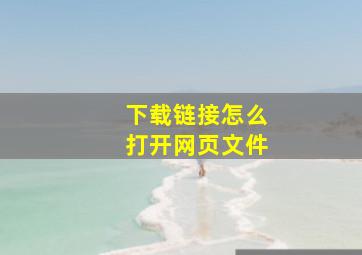 下载链接怎么打开网页文件