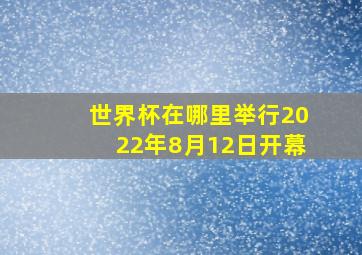 世界杯在哪里举行2022年8月12日开幕