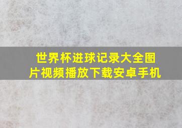 世界杯进球记录大全图片视频播放下载安卓手机