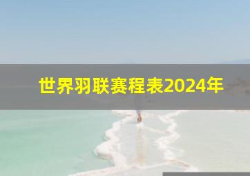 世界羽联赛程表2024年