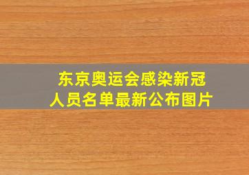 东京奥运会感染新冠人员名单最新公布图片