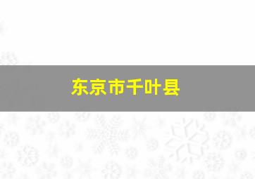 东京市千叶县