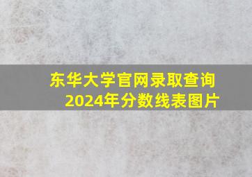 东华大学官网录取查询2024年分数线表图片