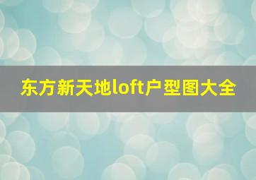 东方新天地loft户型图大全