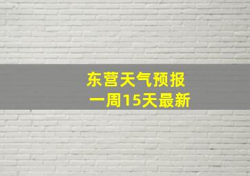 东营天气预报一周15天最新