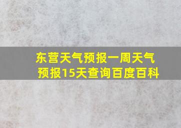 东营天气预报一周天气预报15天查询百度百科