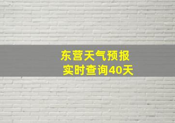 东营天气预报实时查询40天