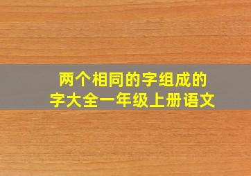 两个相同的字组成的字大全一年级上册语文