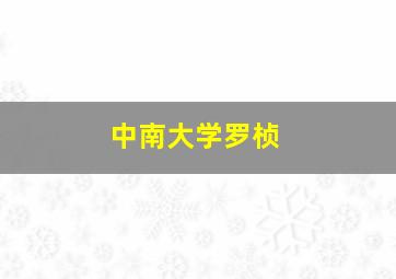 中南大学罗桢