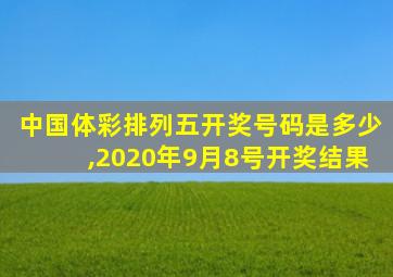 中国体彩排列五开奖号码是多少,2020年9月8号开奖结果