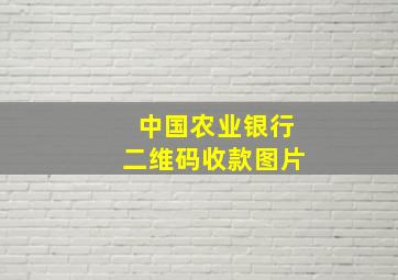 中国农业银行二维码收款图片