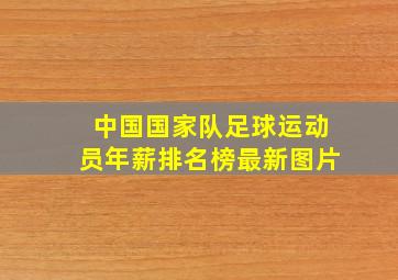 中国国家队足球运动员年薪排名榜最新图片