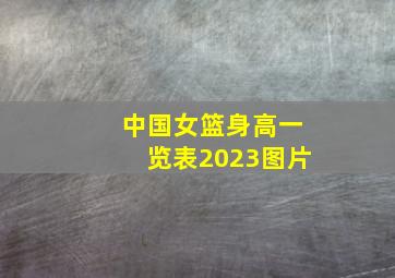 中国女篮身高一览表2023图片