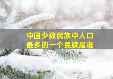 中国少数民族中人口最多的一个民族是谁