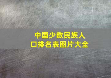 中国少数民族人口排名表图片大全