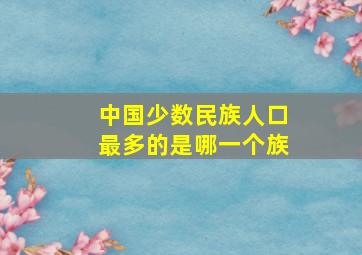 中国少数民族人口最多的是哪一个族