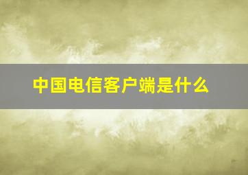 中国电信客户端是什么