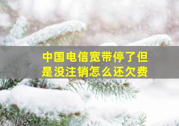 中国电信宽带停了但是没注销怎么还欠费